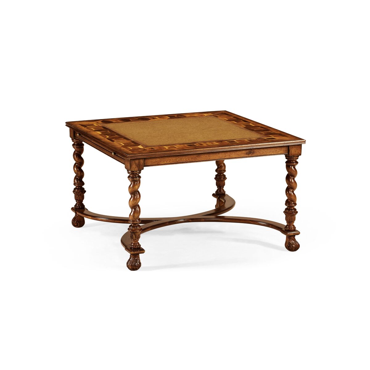 Square oyster coffee table w/slides ( 492098-WAL )