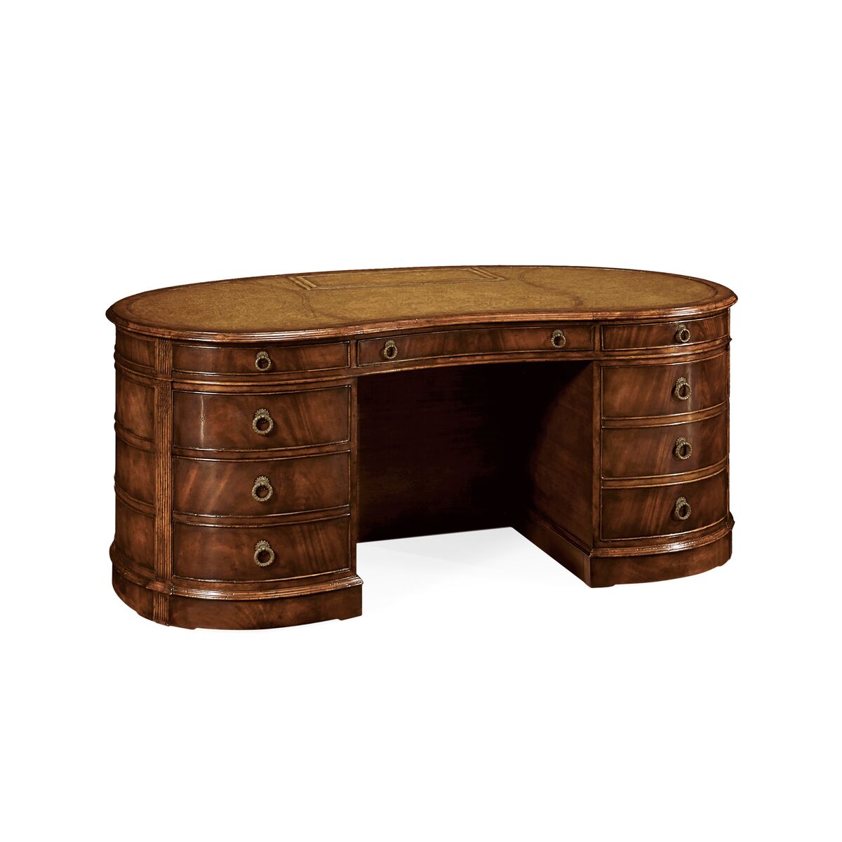 Mahogany Kidney Pedestal Desk ( 493063-MAH )
