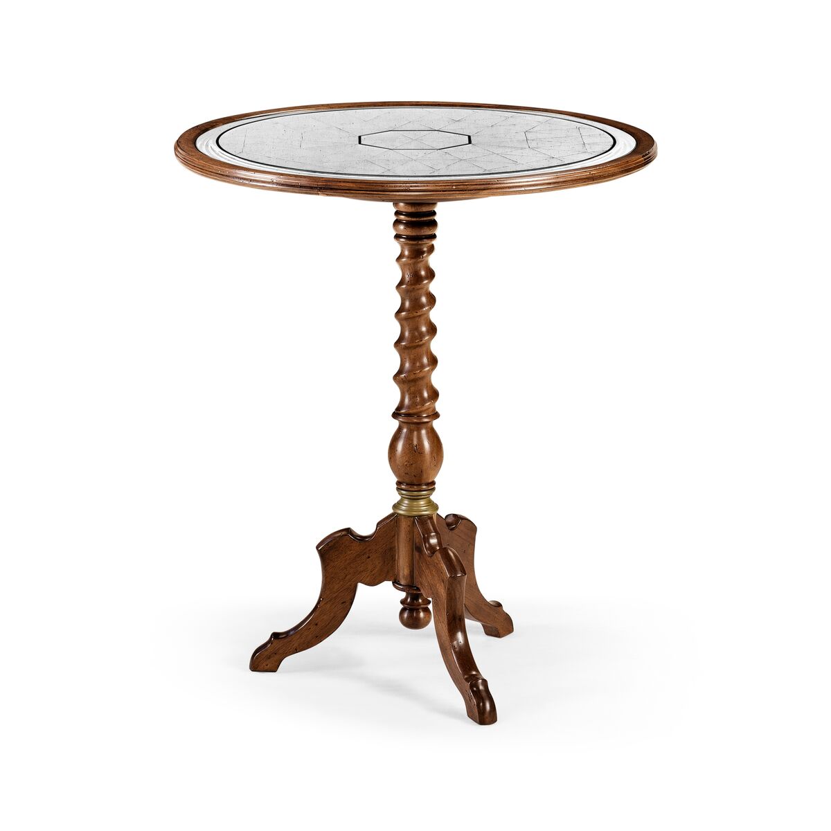 Églomisé & Walnut Round Wine Table ( 492134-WAL )