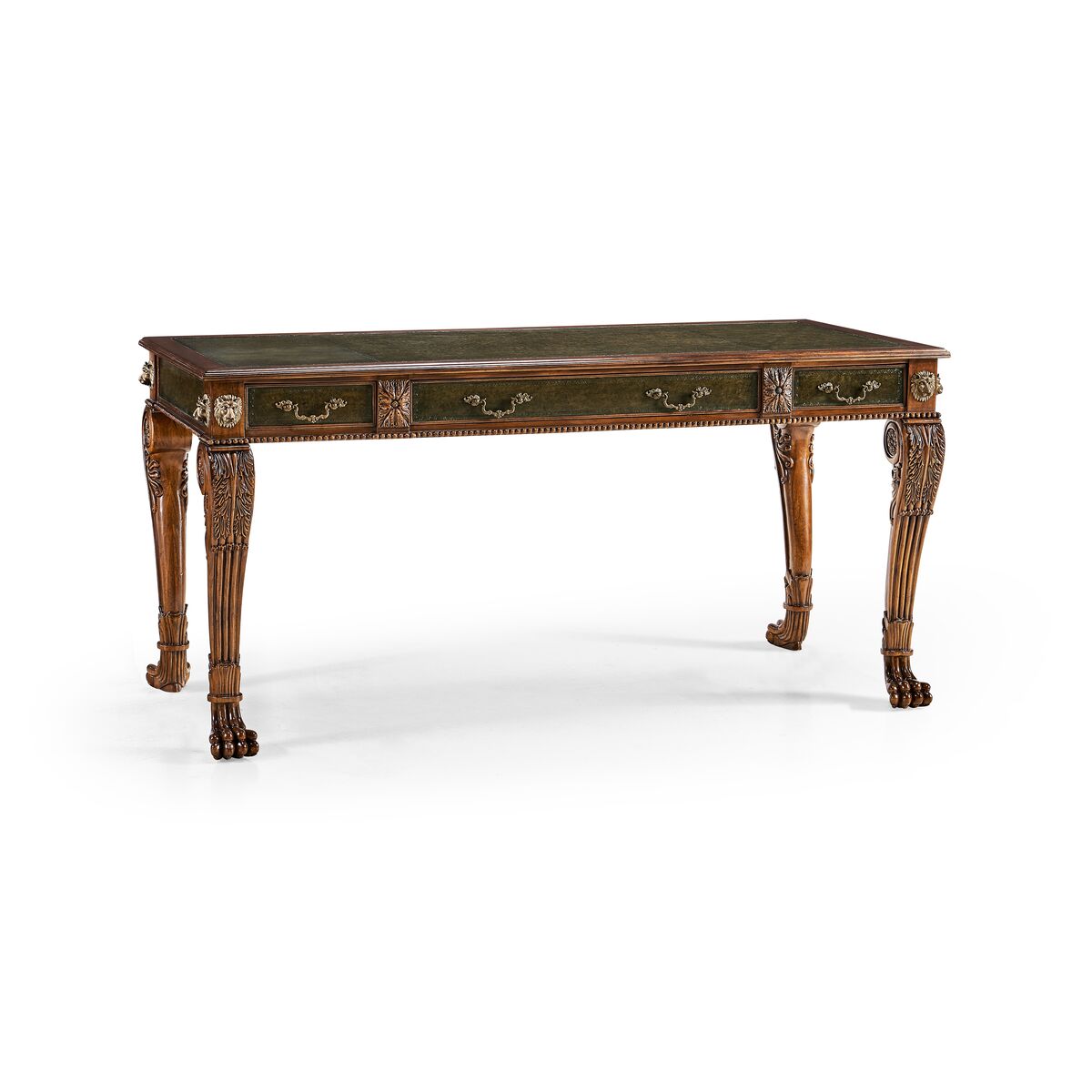 Italian Lions Paw Desk(Leather & Walnut) ( 492173-WAL )