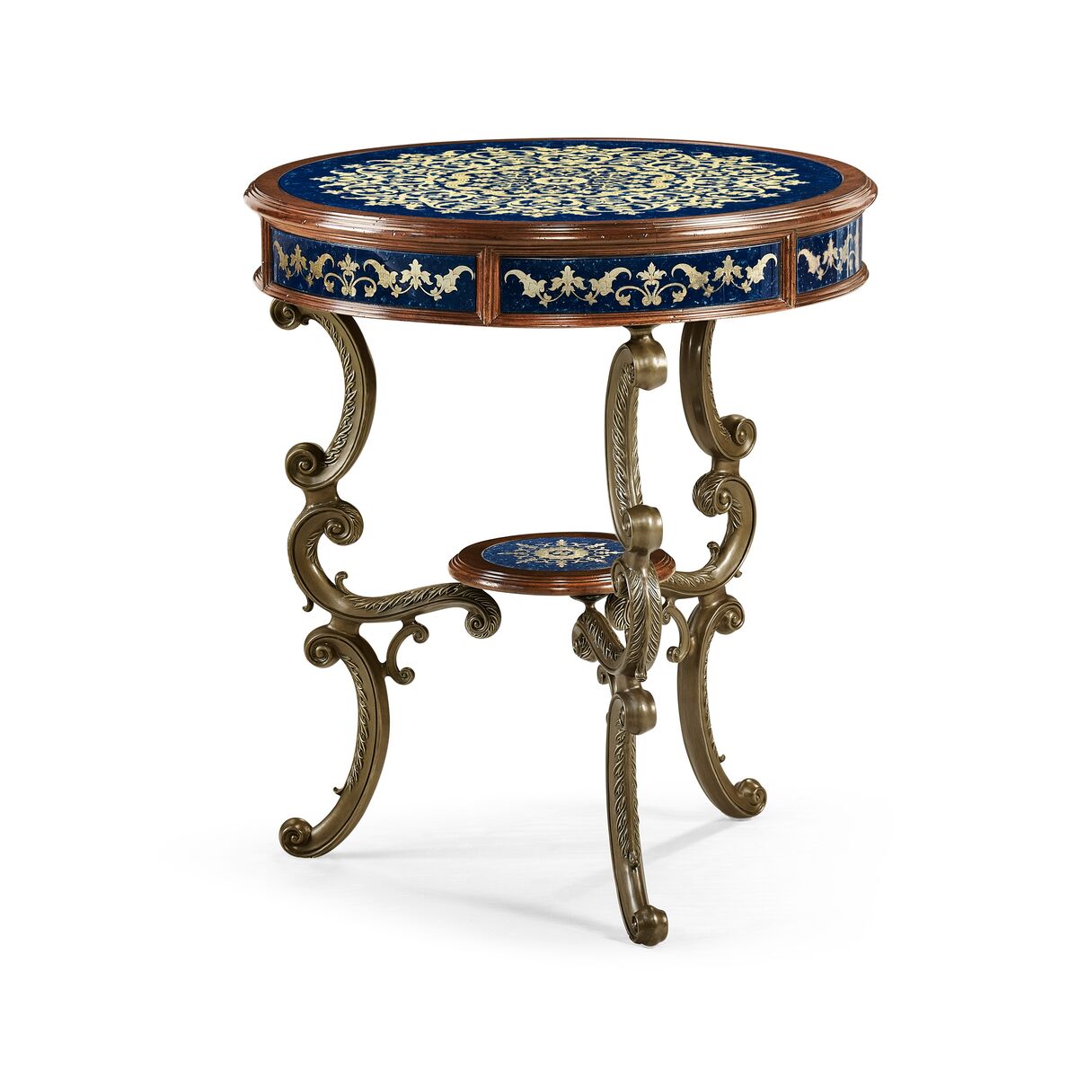 Lapis Blue Églomisé Side Table ( 492454-MAH-GEB )