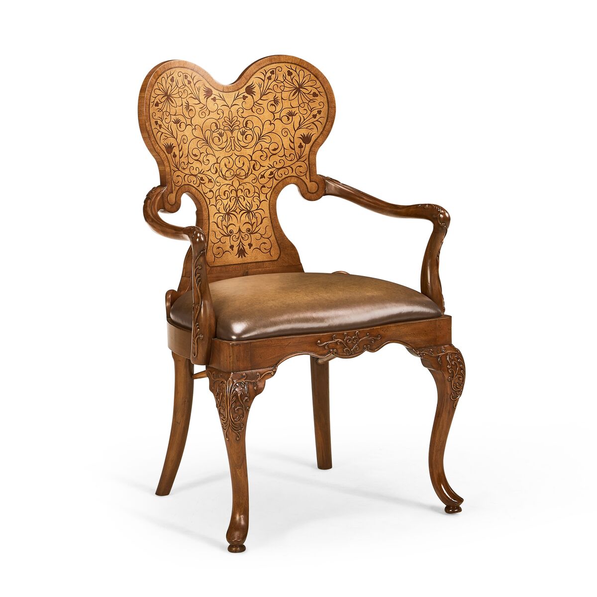 Seaweed marquetry armchair ( 492802-AC-WAL-L002 )