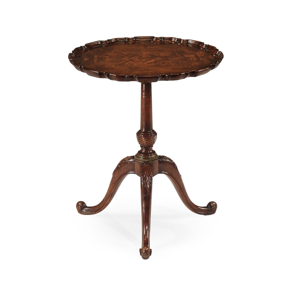 Large Mahogany "Piecrust" Lamp Table ( 492517-24D-MAH )
