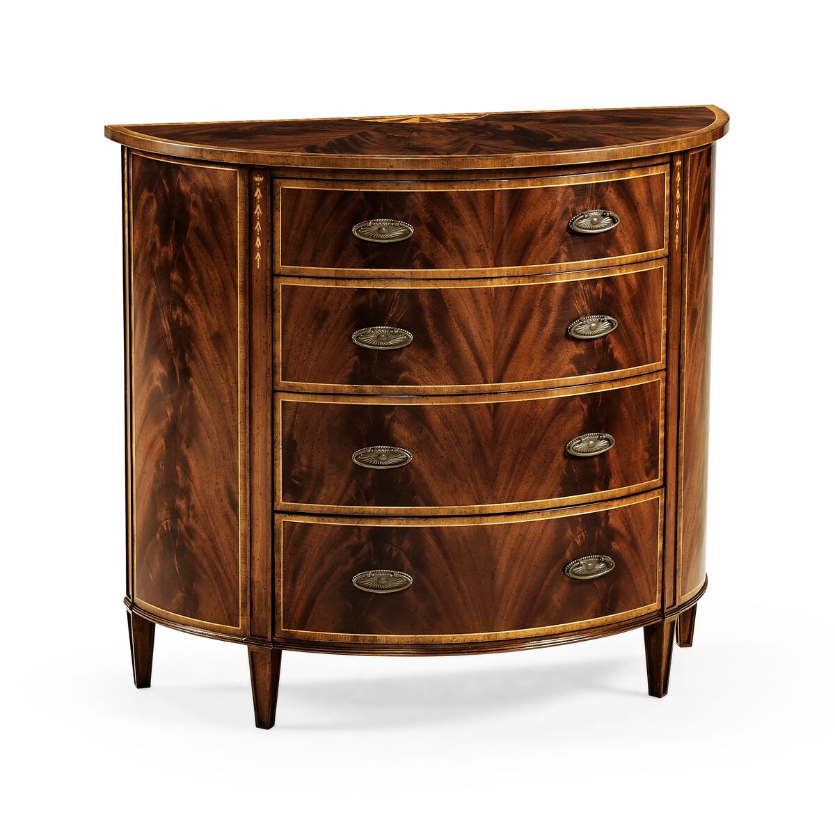 Mahogany Demilune Chest of Drawers ( 492659-MAH )