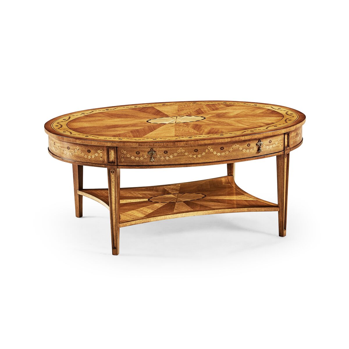 Sheraton satinwood oval coffee table ( 492661-SAL )