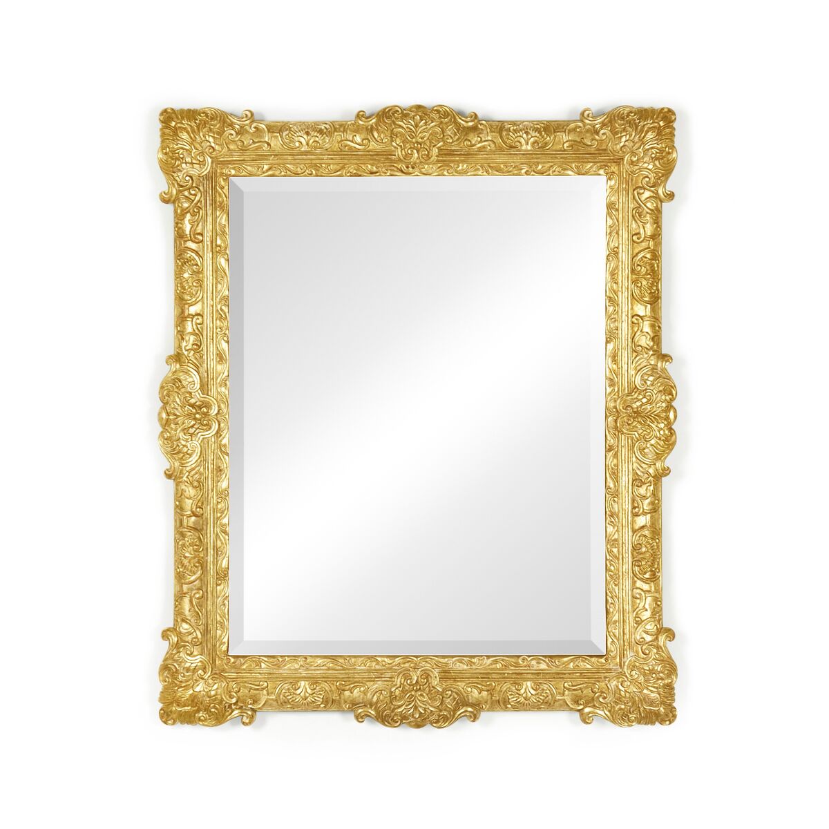 French 19th Century Bright Gilded Mirror ( 493059-GIL )