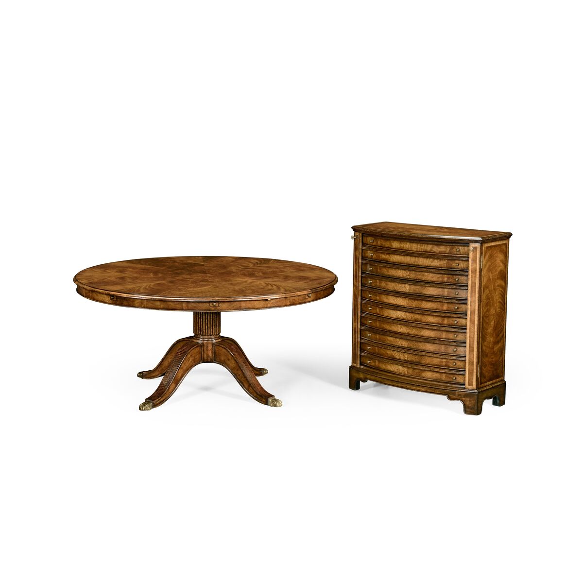 66" Walnut Ext Circular Dining Table ( 493070-66D-CWM )