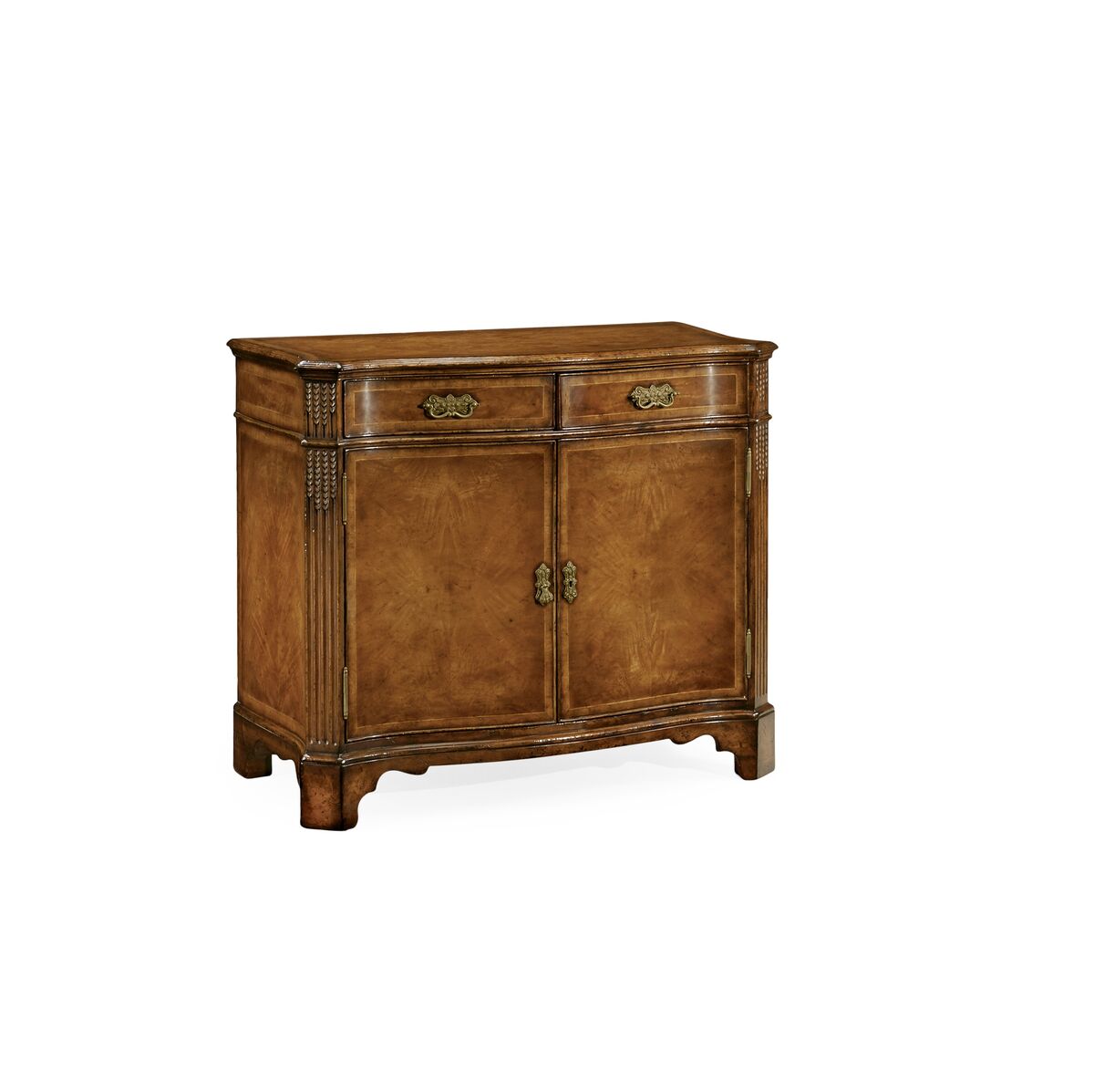 Serpentine Two Door Walnut Cabinet ( 493132-CWM )