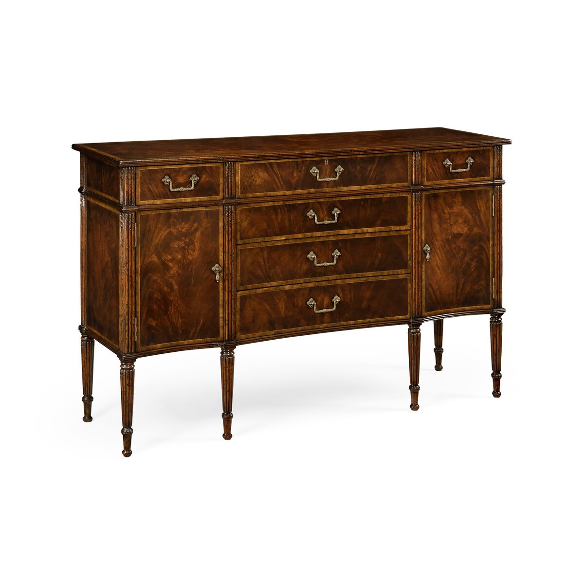 Mahogany Sideboard w/Shallowcurved Doors ( 493184-MAH )