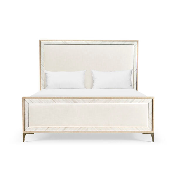 Tideline Bone & Linen-Blend Upholstered Bed