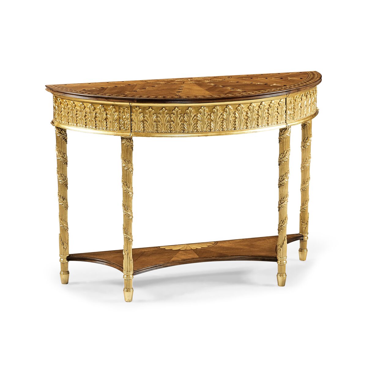 Small Gilded Console with Shelf ( 493208-GIL )
