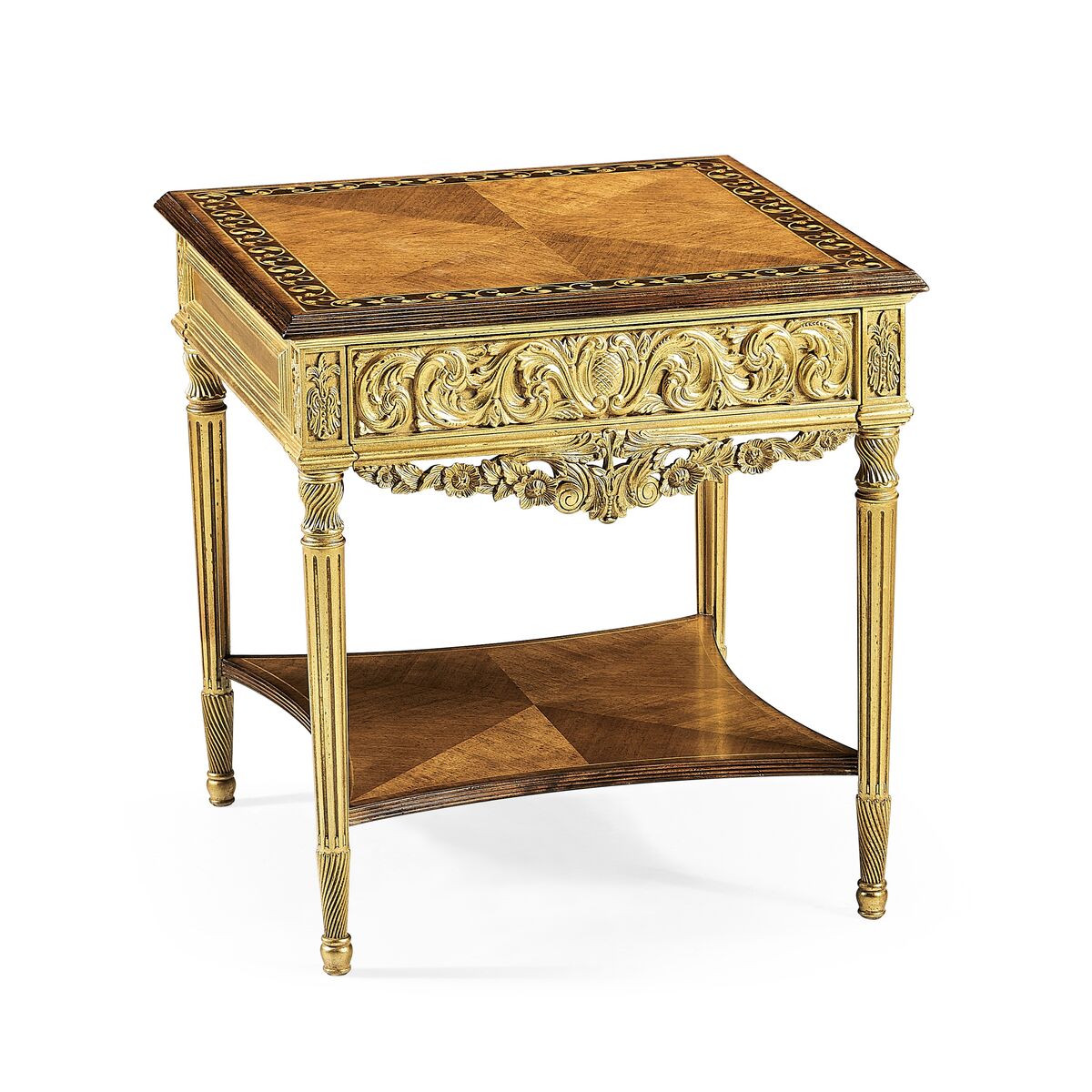 Louis XIV Style Square Side Table ( 493286-GIL )