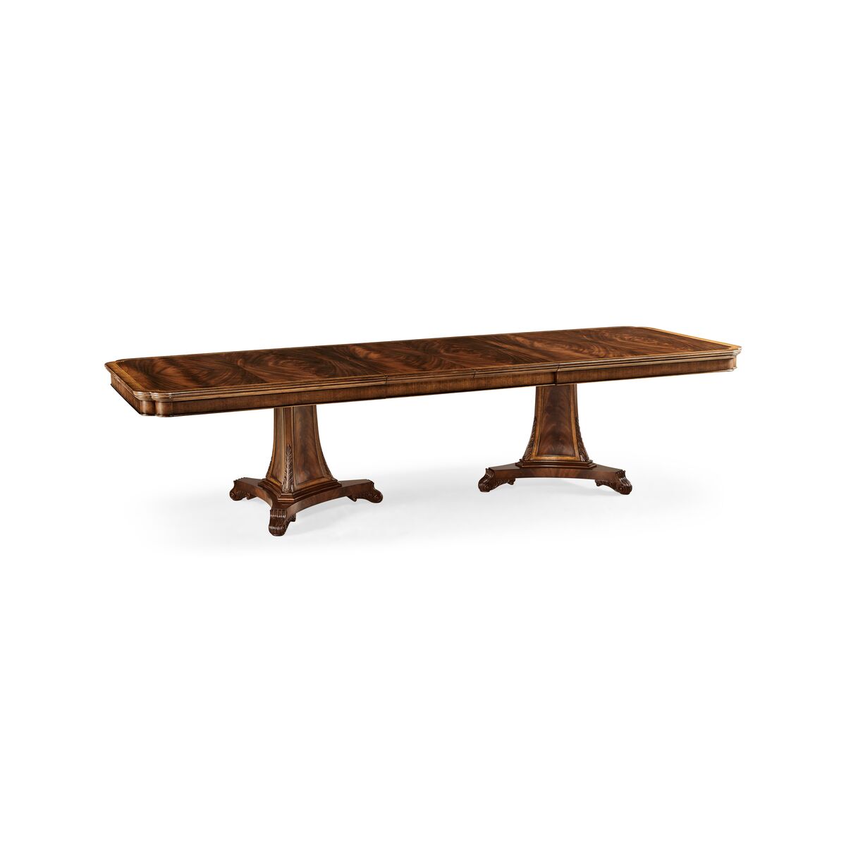 92" Curved Pedestal Extend. Dining Table ( 493380-92L-MAH )