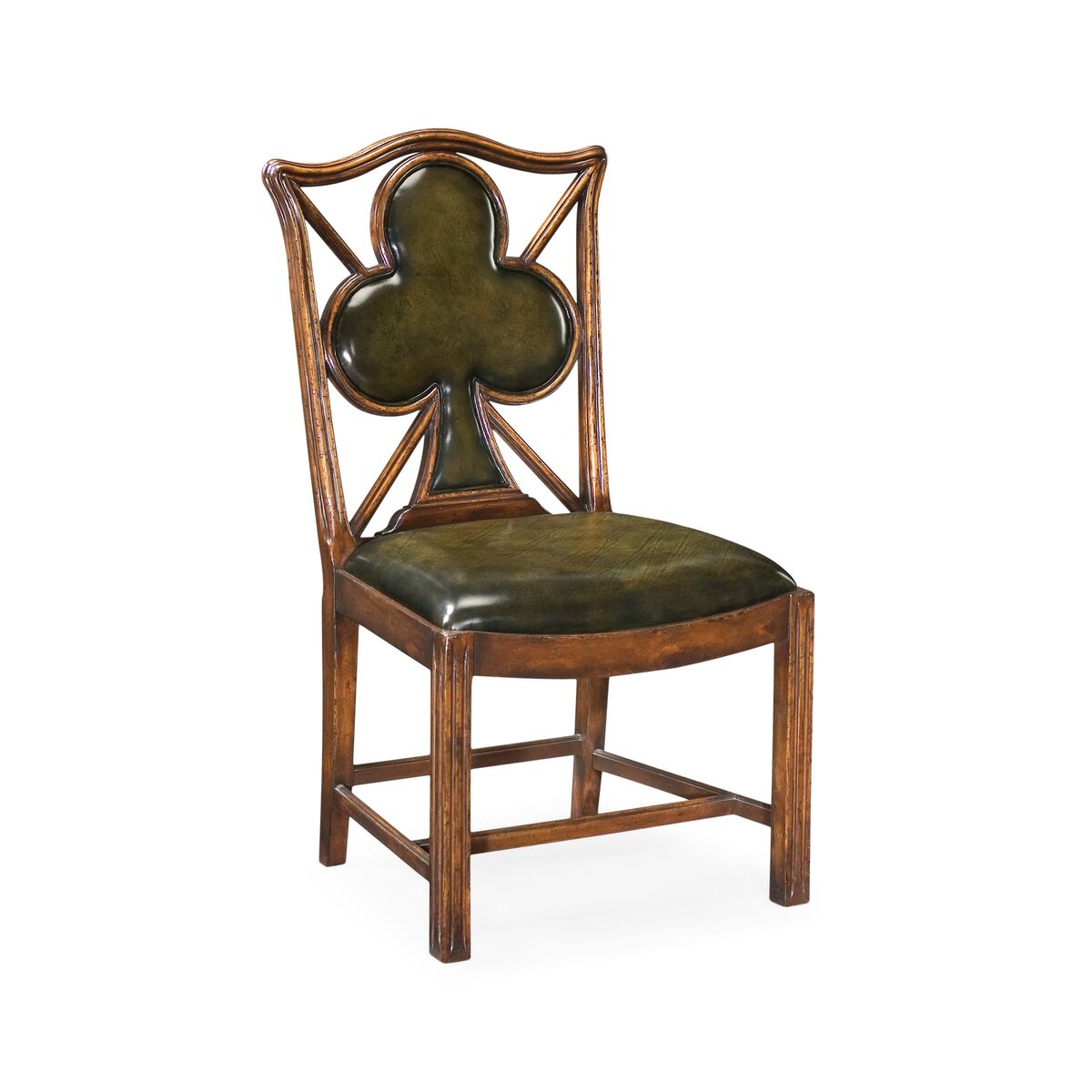 Playing Card "Club" Side Chair ( 493360-SC-WAL-L007 )
