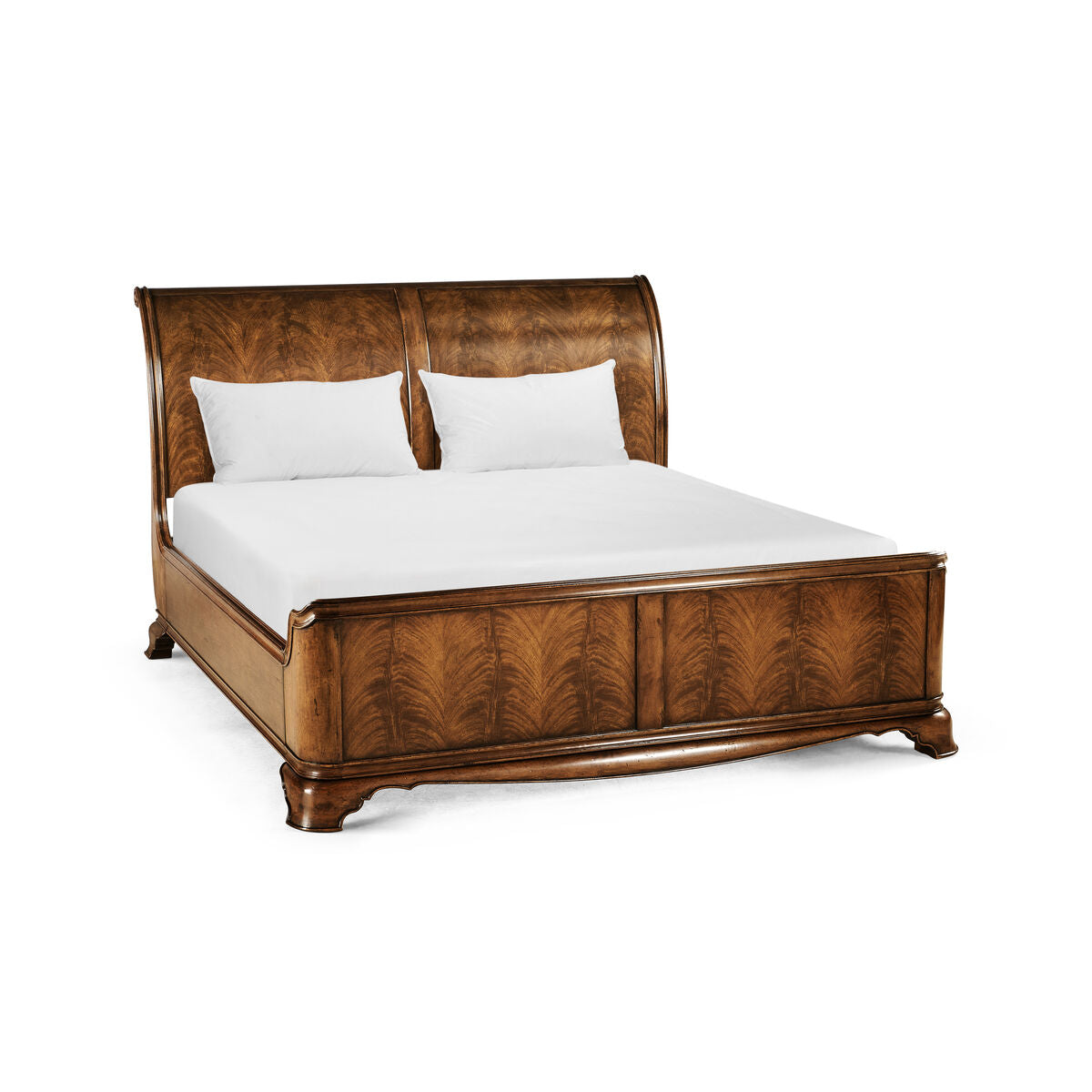 US King Walnut Sleigh Bed ( 493941-USK-CWM )
