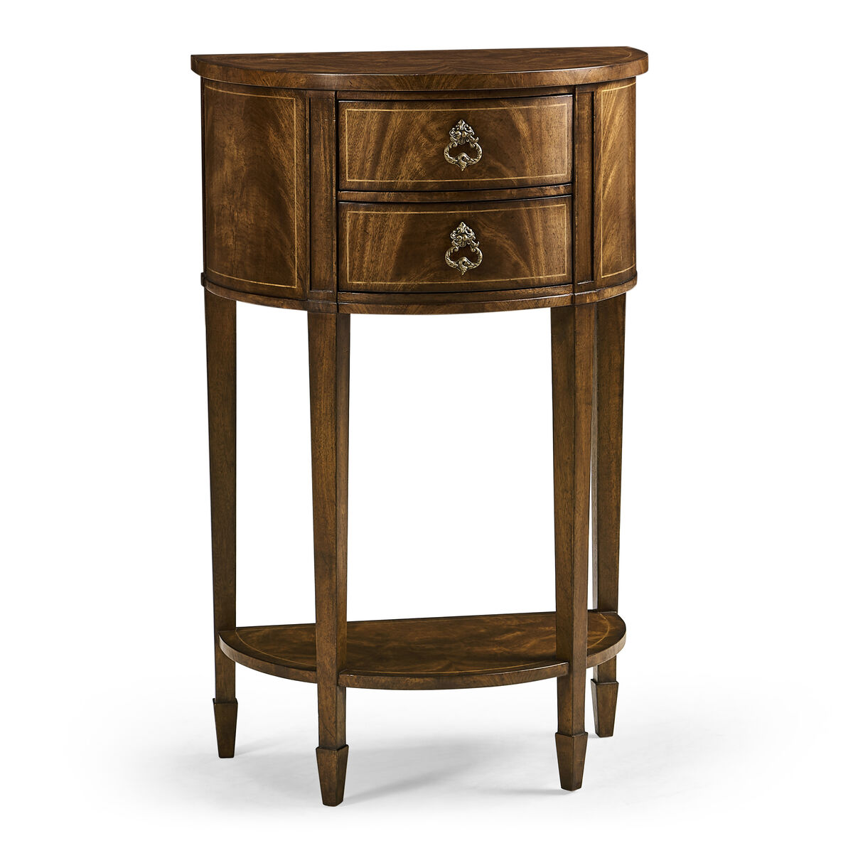 Crotch Walnut Demilune Narrow Tables ( 493929-CWM )