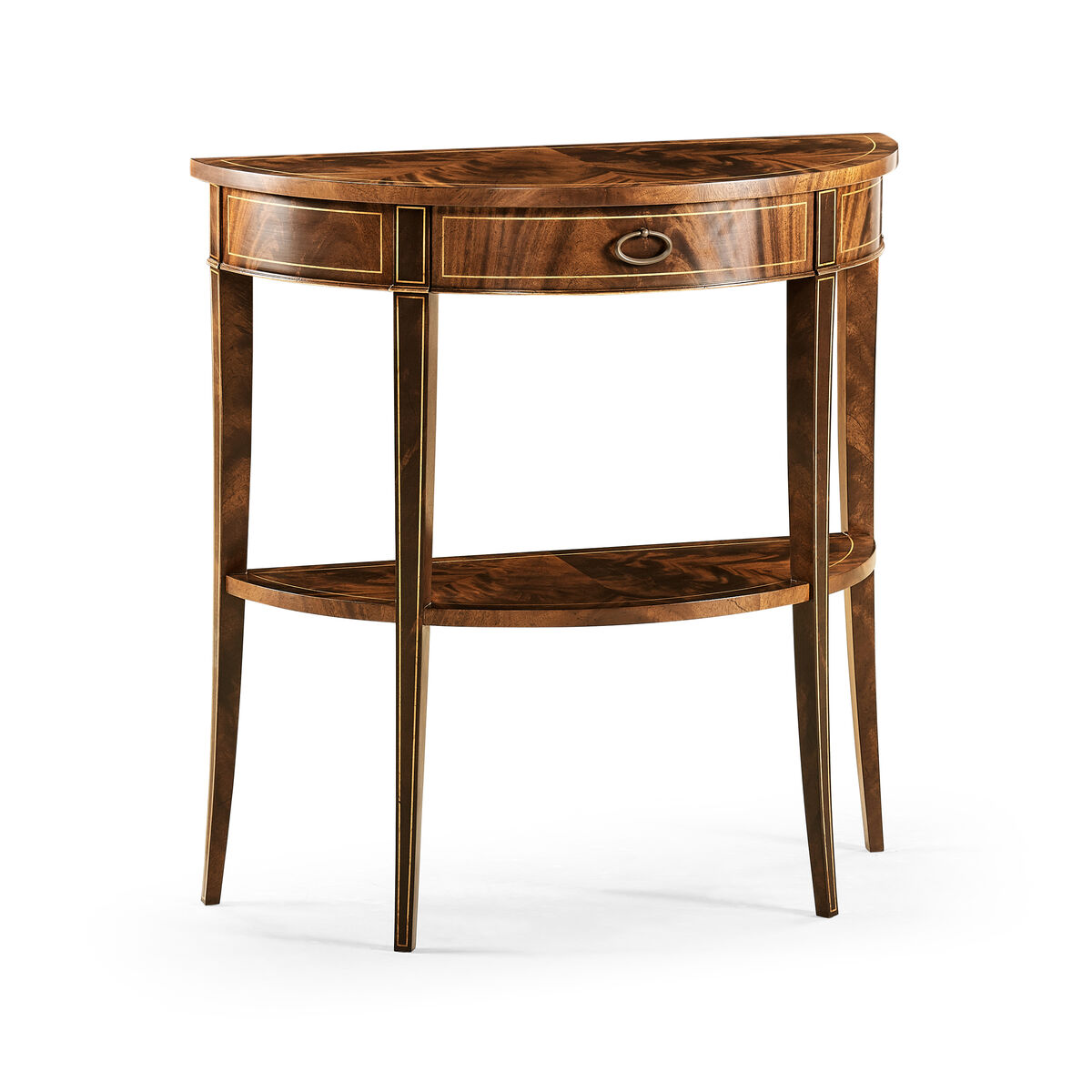 Boxwood stringing demilune console ( 494002-LAM )
