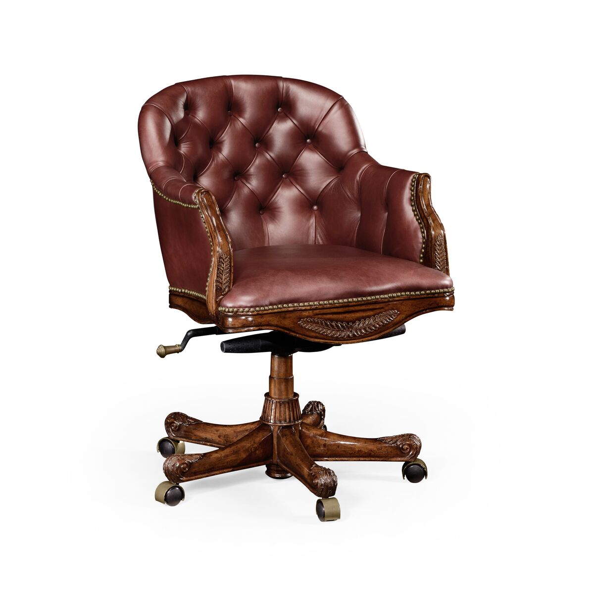Chesterfield Style Mahogany Office Chair ( 494395-MAH-L016 )