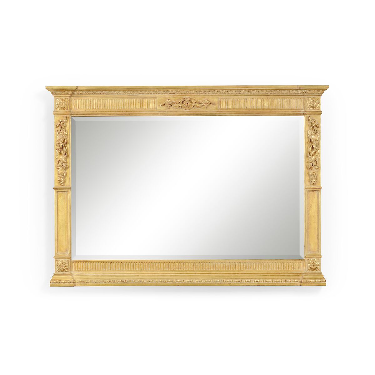 Empire Style Gilded Overmantle Mirror ( 494448-GIL )