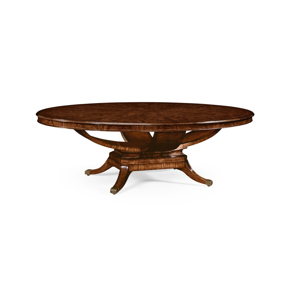96" Biedermeier Style Oval Dining Table ( 494642-96D-MAH )