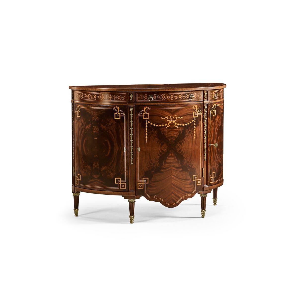 Sheraton Bowfront Light Mahogany Commode ( 495039-MAH )