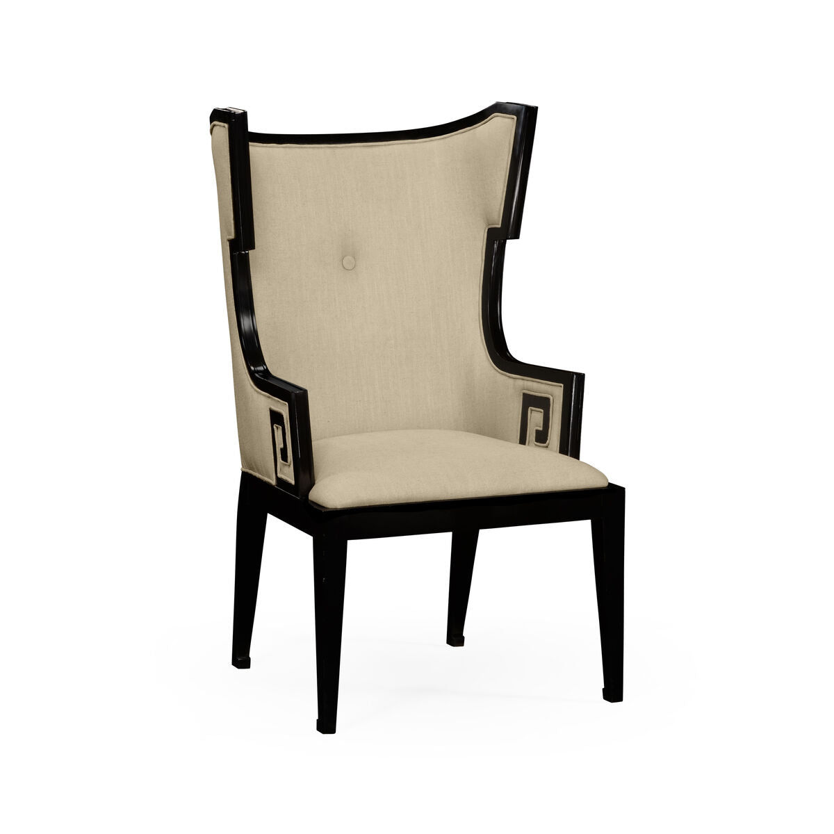 Greek Design Biedermeier Black Arm Chair ( 495047-AC-BLA-F001 )