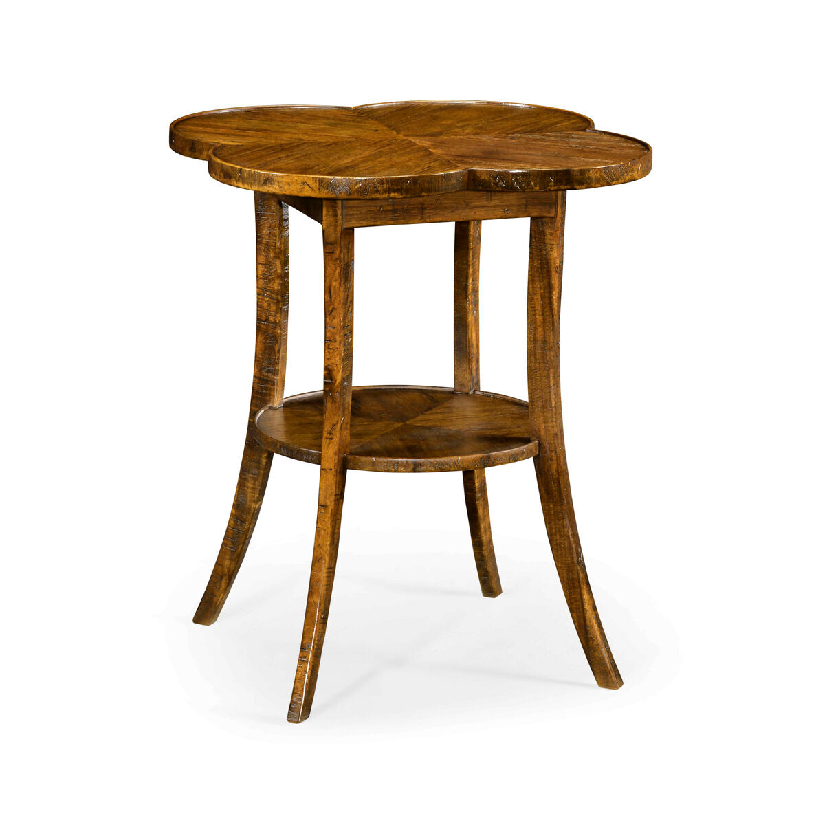 Quatrefoil Lamp Table in Country Walnut ( 491043-CFW )