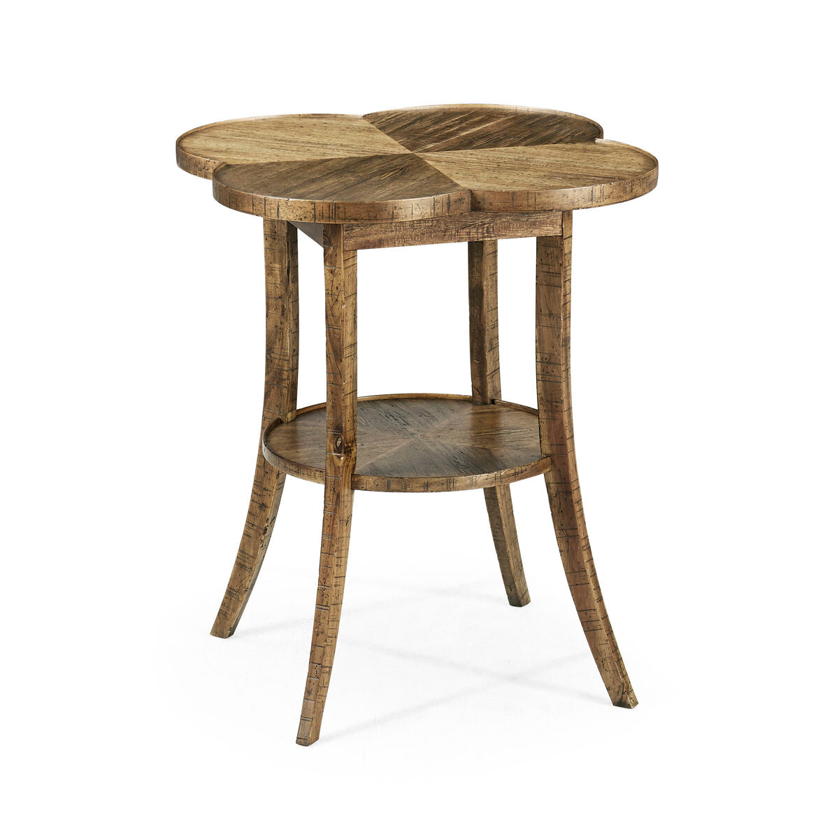 Quatrefoil Lamp Table-Medium Driftwood ( 491043-DTM )