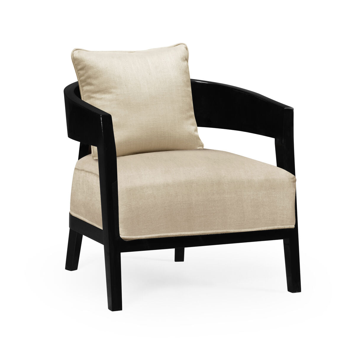 Smoky Black Tub Chair with Back Pillow ( 500118-BLG-F001 )