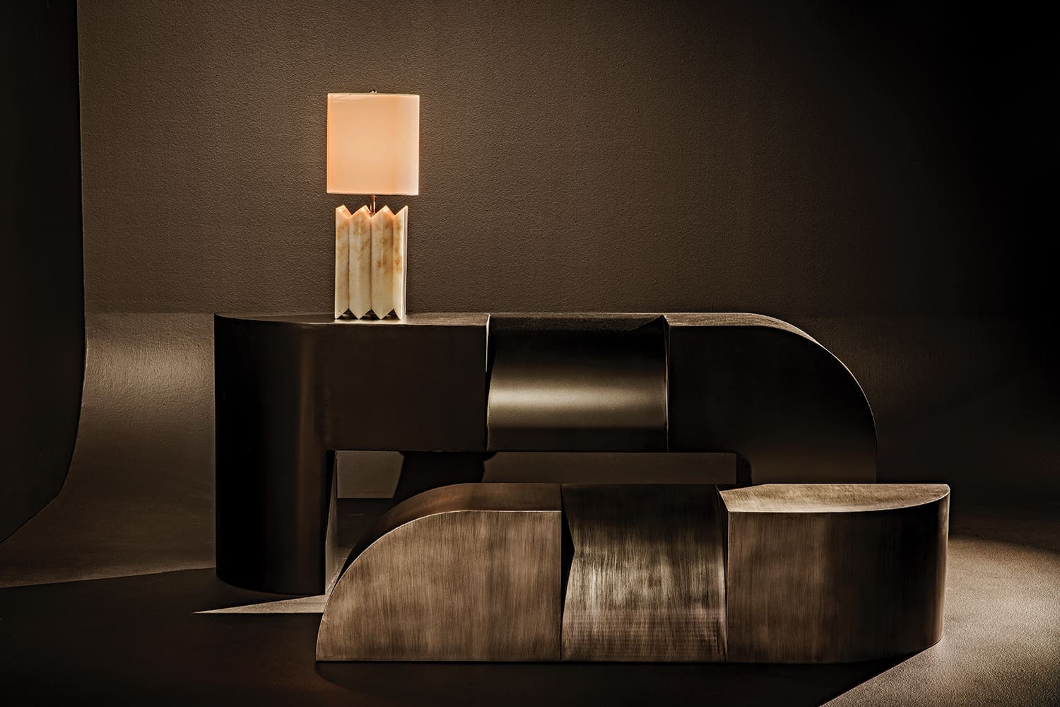 Crafter Console in Matte Black — Noir Furniture