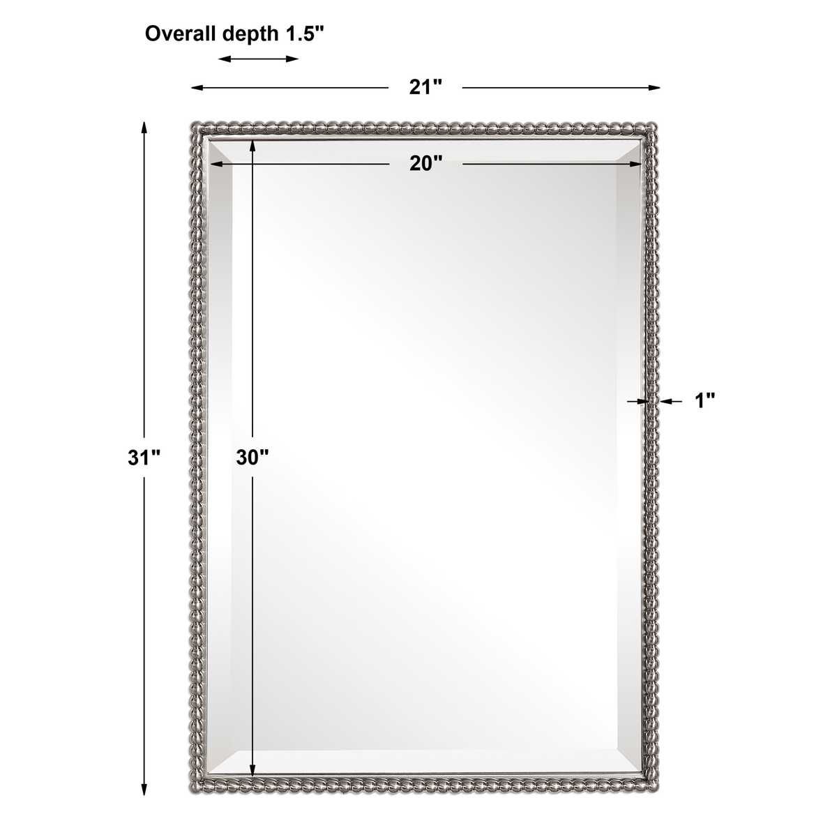 Sherise Vanity Mirror, Nickel – Mirrors by Uttermost | Sutter & Vale