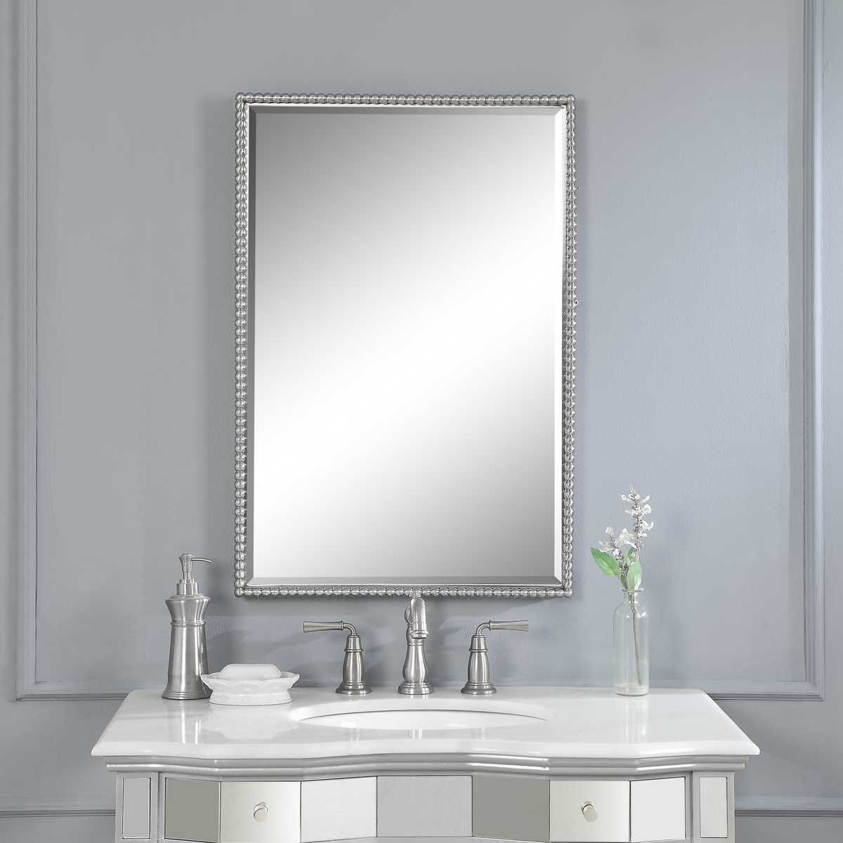 Sherise Vanity Mirror, Nickel – Mirrors by Uttermost | Sutter & Vale