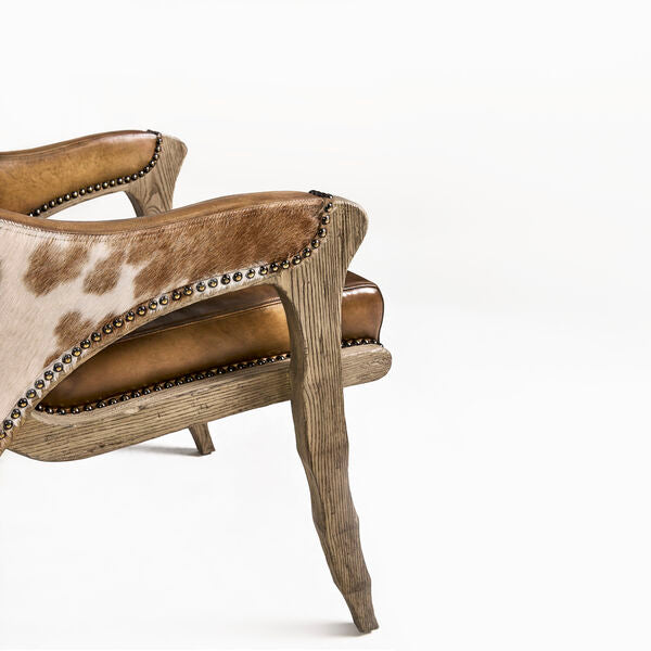 Echo Canyon Leather & Hide Arm Chair