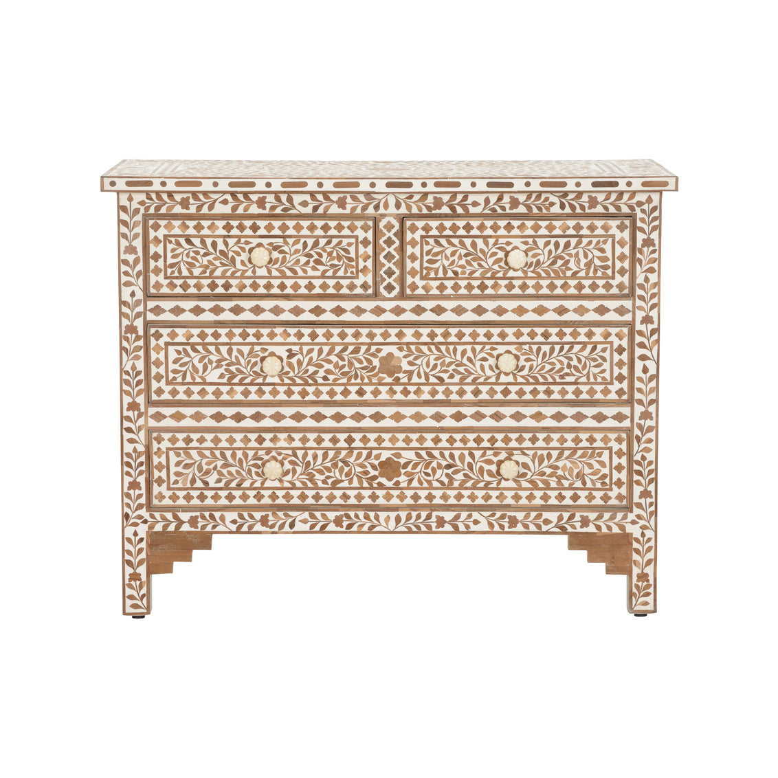 Zara Chest in Brown/White / Wood - Chelsea House