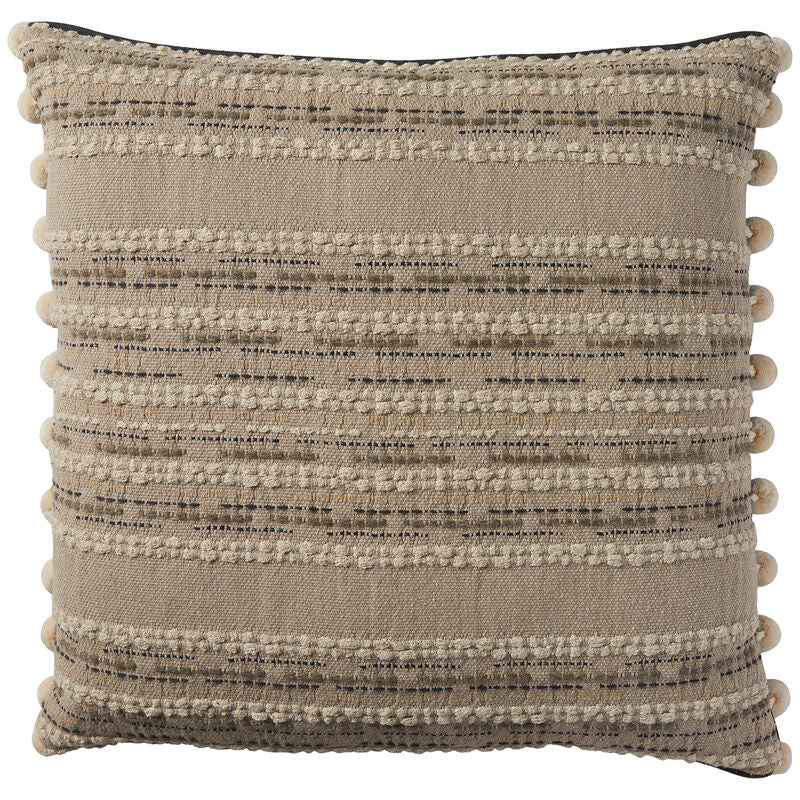 Blanket Stripe Fossil Poly 18x18