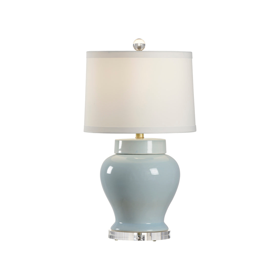 Lumberton Vase Lamp - Blue in 25 / Ceramic/Porcelain - Chelsea House