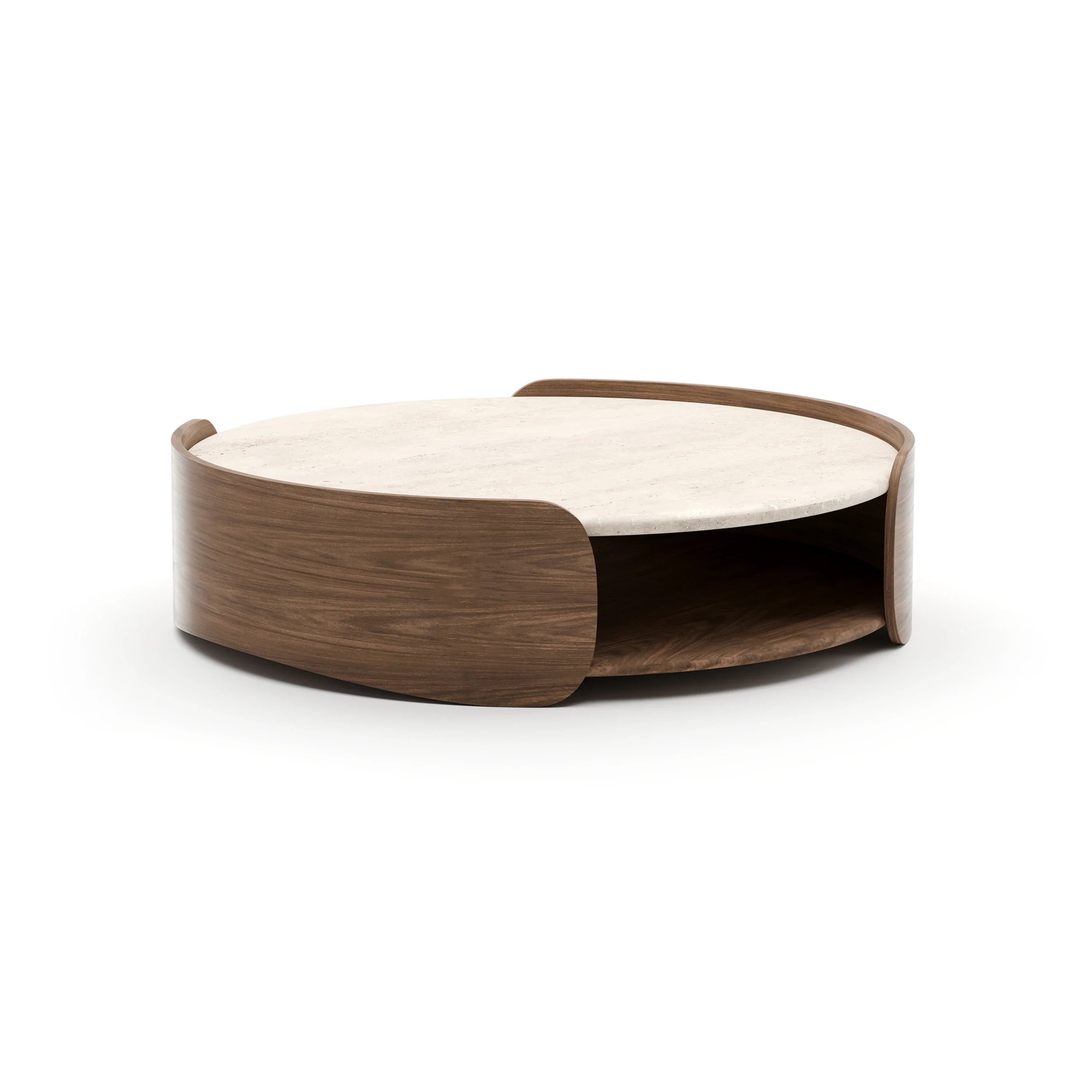 Fleur Open Cocktail Table W/Wood Shelf – Cocktail Tables by Caracole | Sutter & Vale