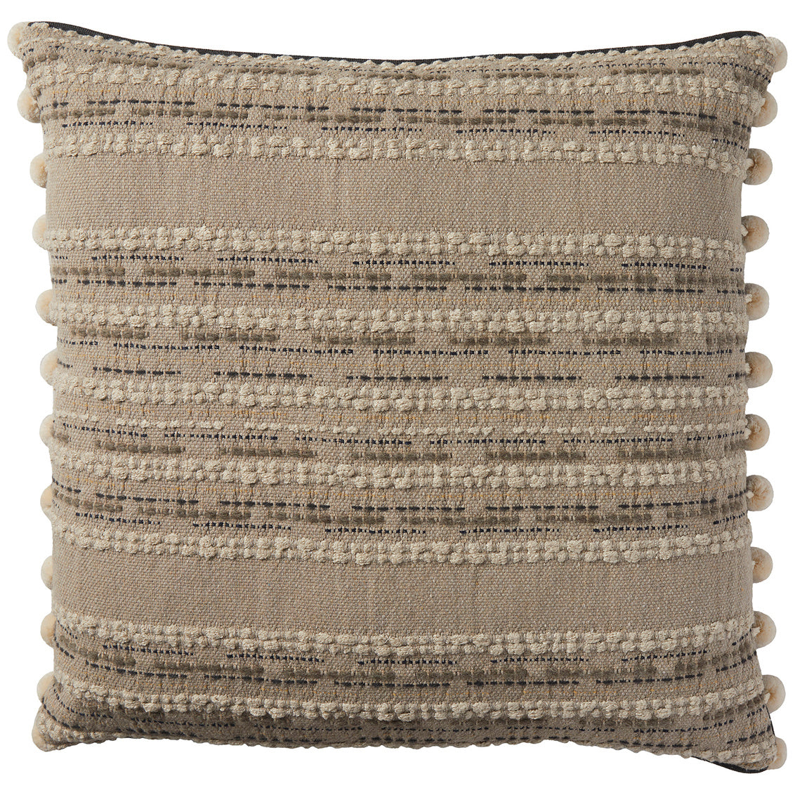 Blanket Stripe Fossil Feather 22x22