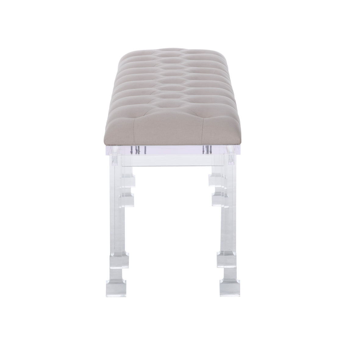 Long Acrylic Bench in Clear/Natural / Acrylic - Chelsea House