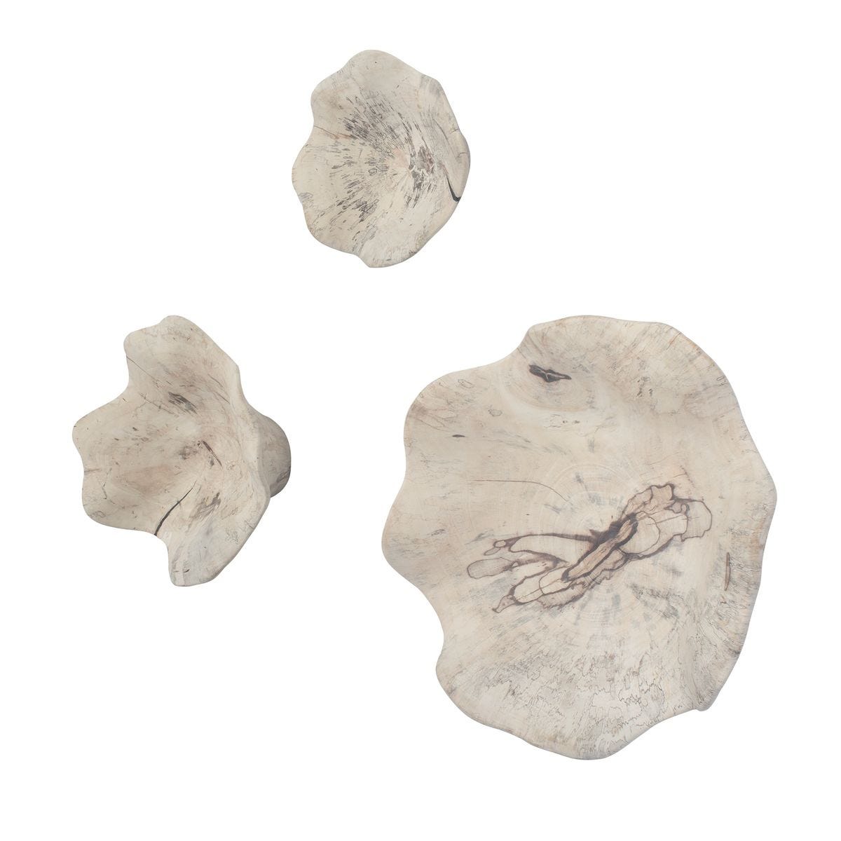 Teo Wood Wall Decor, Bleached S/3