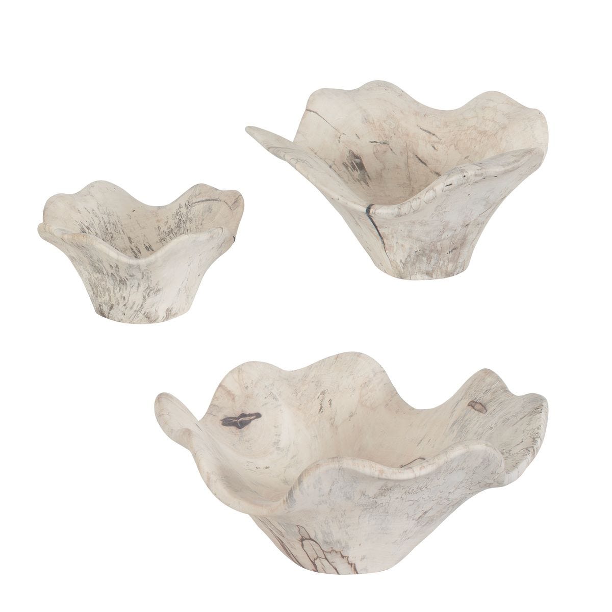 Teo Wood Wall Decor, Bleached S/3