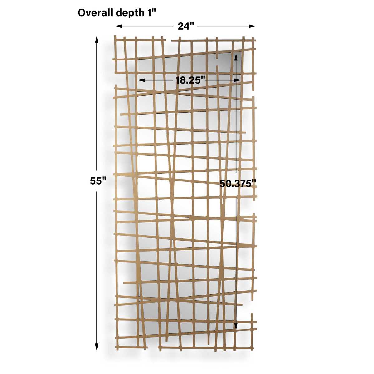Golden Intersection Metal Wall Decor