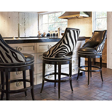 Zebrano Swivel Barstool