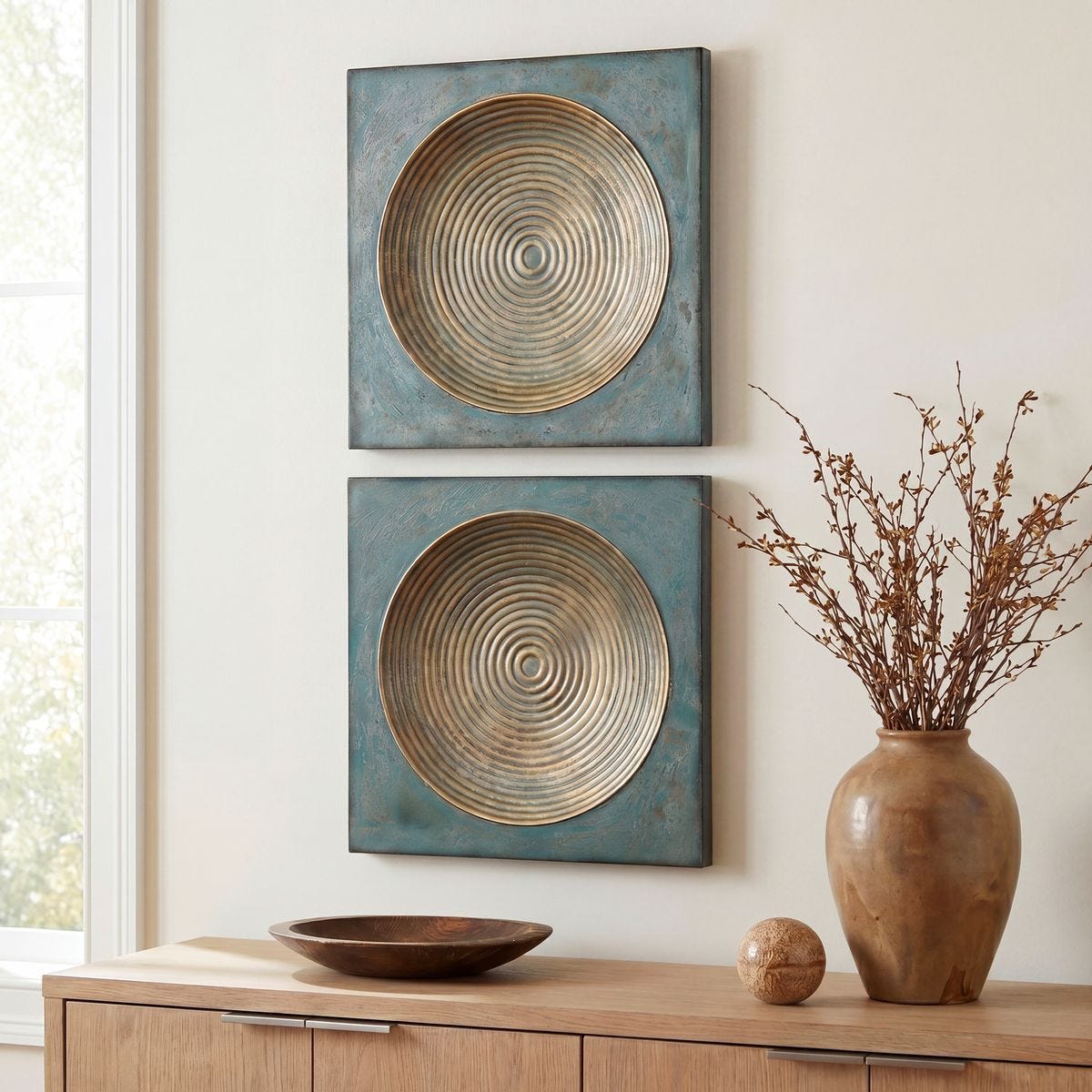 Sybil Metal Wall Decor, S/2 – Wall Decor by Uttermost | Sutter & Vale