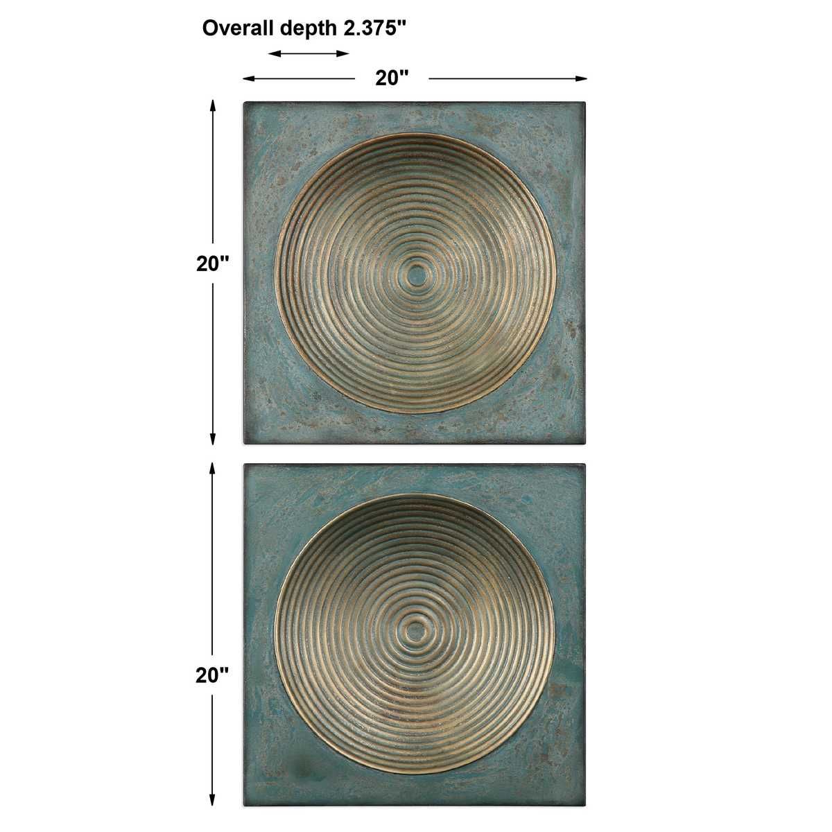 Sybil Metal Wall Decor, S/2 – Wall Decor by Uttermost | Sutter & Vale