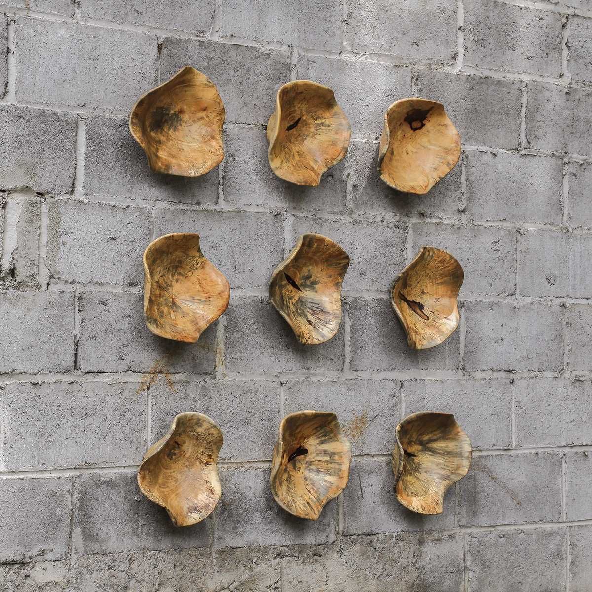 Tamarine Wood Wall Decor, S/3 – Wall Decor by Uttermost | Sutter & Vale