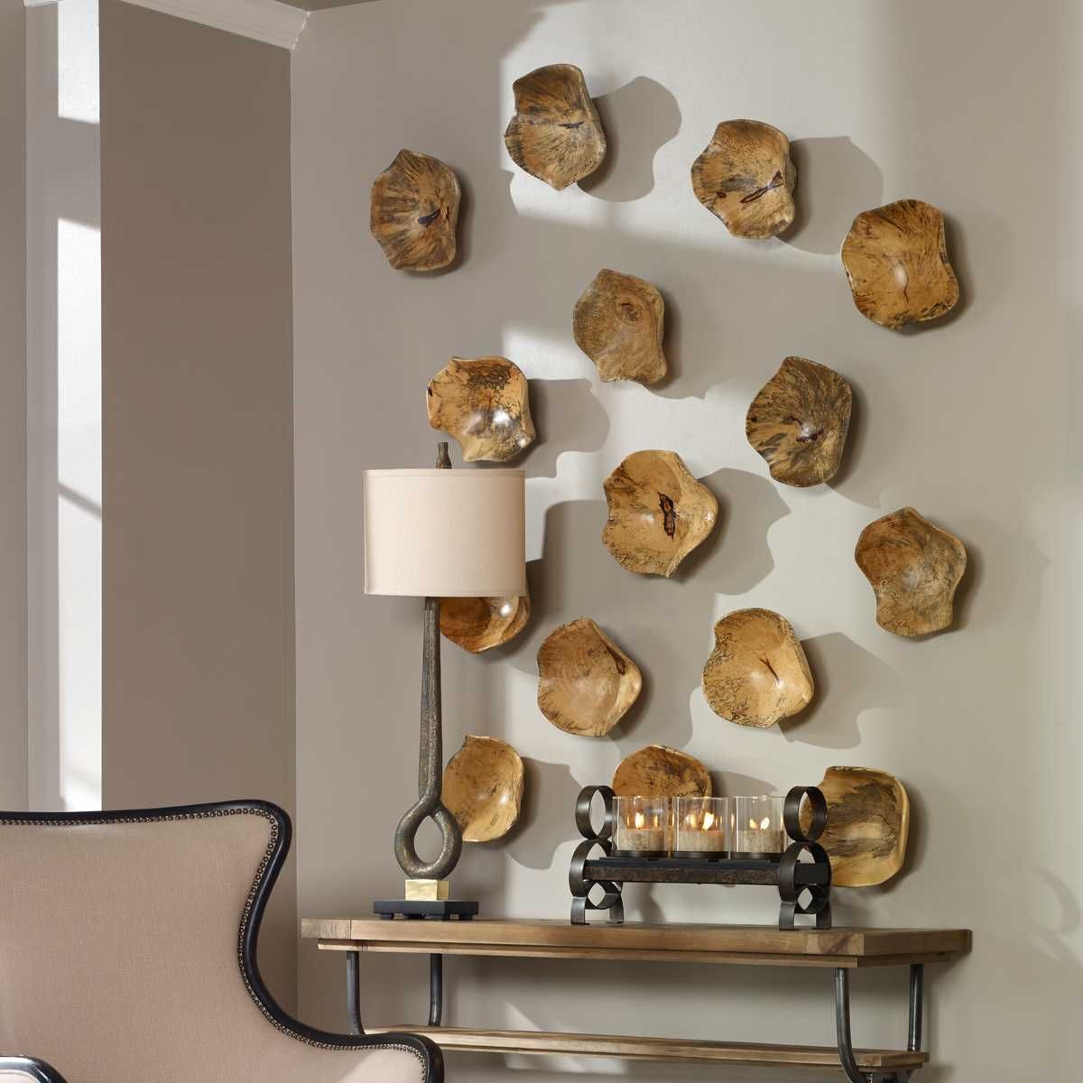 Tamarine Wood Wall Decor, S/3 – Wall Decor by Uttermost | Sutter & Vale