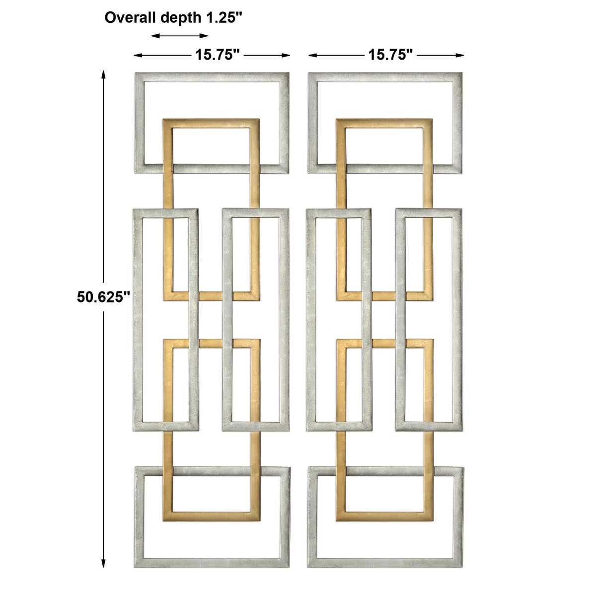 Aerin Metal Wall Panels, S/2 – Wall Decor by Uttermost | Sutter & Vale
