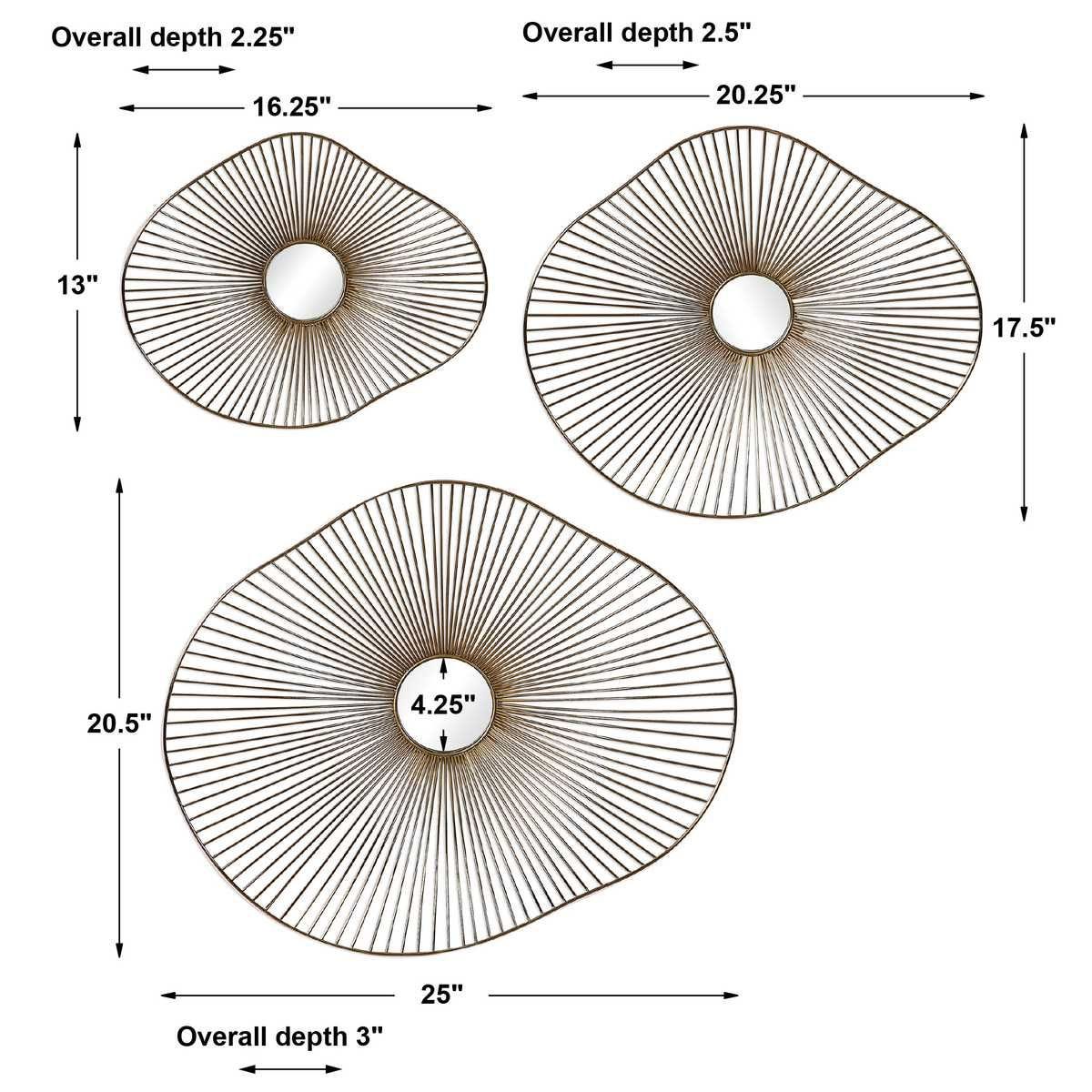Avarie Metal Wall Decor, S/3 – Wall Decor by Uttermost | Sutter & Vale