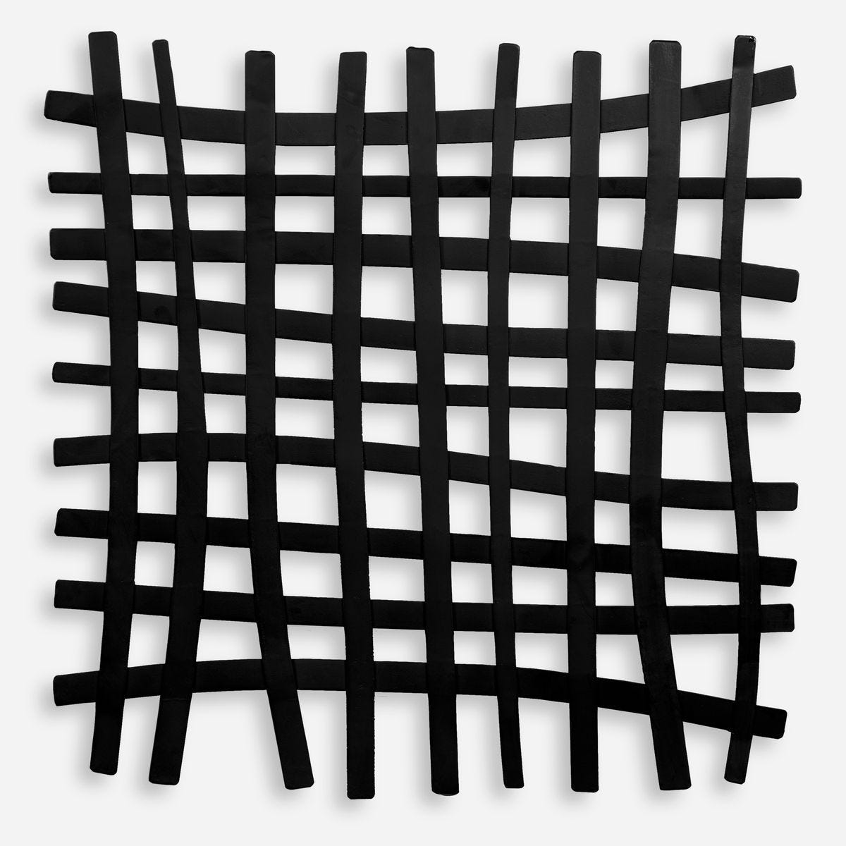 Gridlines Metal Wall Decor, Black – Wall Decor by Uttermost | Sutter & Vale